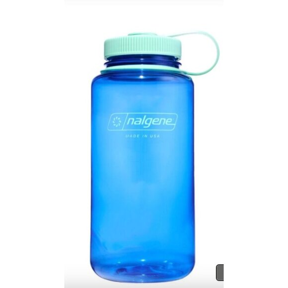 Nalgene 32 fl oz (2PACK) Plastic Narrow Mouth Water Bottle(Marmalade/Cornflower) - Picture 3 of 4